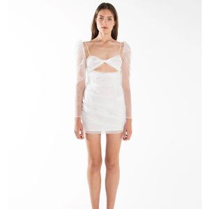 The Bar Jean Dress Blanc